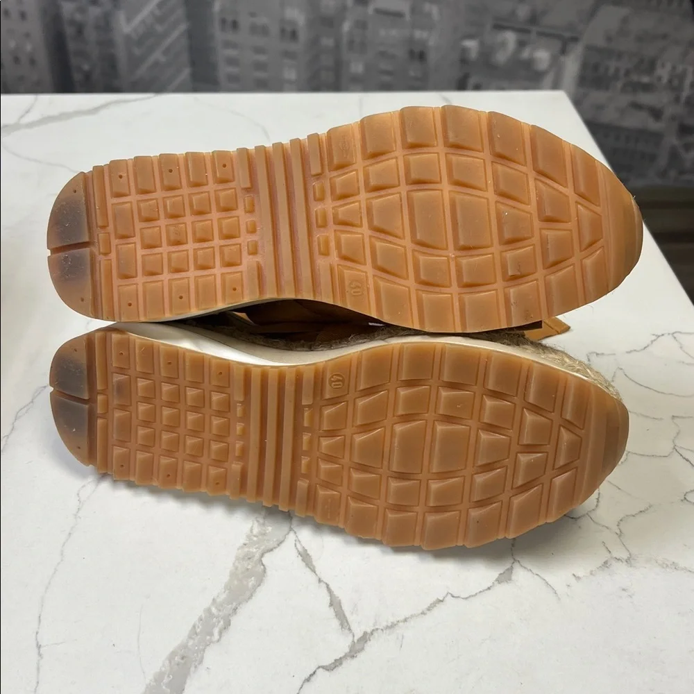Free People x Gaimo Chapmin Espedrille Sneakers Yellow and Tan Sz 10